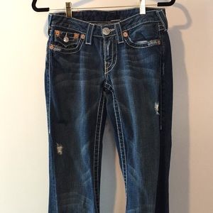 True religion size 28 Joey big T style flare jeans